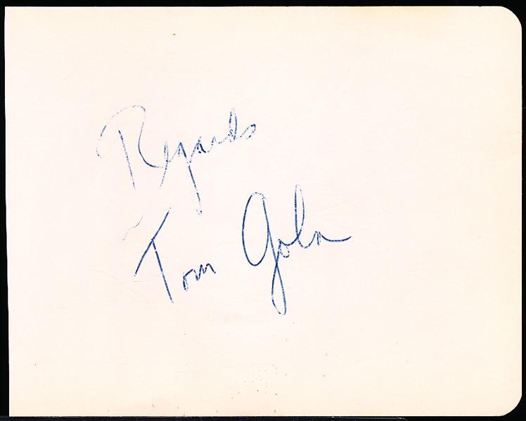 Autographed Tom Gola Bskbl. Album Page