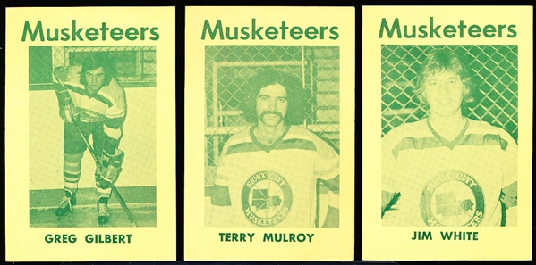 1974-75 Sioux City Musketeers Hockey Set of 20 Cards