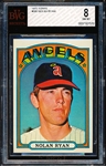 1972 Topps Baseball- #595 Nolan Ryan, Angels- Beckett 8 (NrMt-Mt)