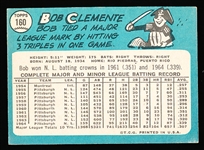 1965 Topps Baseball- #160 Bob Clemente, Pirates