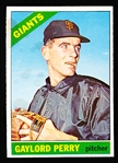 1966 Topps Baseball- #598 Gaylord Perry, Giants- Hi#