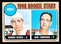 1968 Topps Baseball- #247 Johnny Bench Rookie