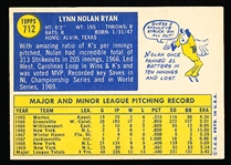 1970 Topps Baseball- #712 Nolan Ryan, Mets- Hi#
