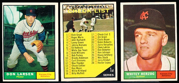 1961 Topps Bb- 25 Diff