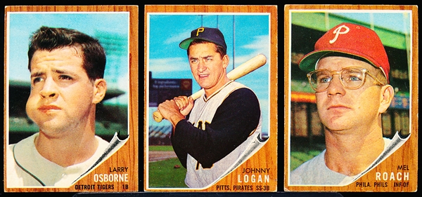 1962 Topps Bb- 9 Diff Hi#’s