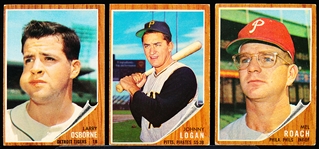 1962 Topps Bb- 9 Diff Hi#’s