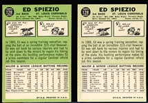 1967 Topps Bb- #128 Ed Spiezio, Cards- 2 Variations