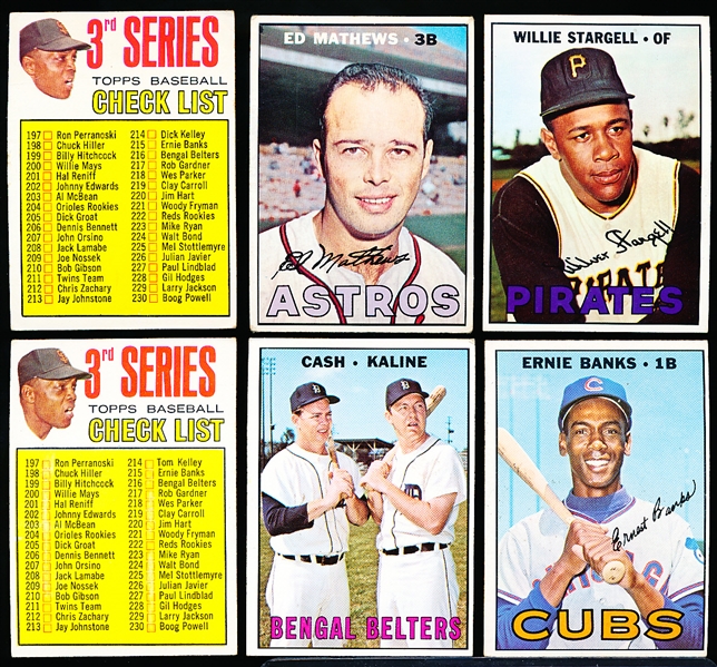 1967 Topps Bb- 6 Cards