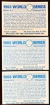 1970 Fleer “World Series” Complete Set of 66