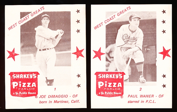 1975 Shakey’s Pizza Baseball Complete Set of 18