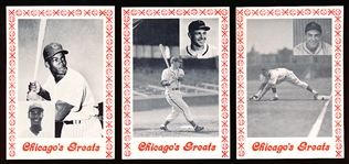 June 4-6, 1976 Chicagoland Collectors Assn. Complete “Chicago’s Greats” Baseball Card Set of 25