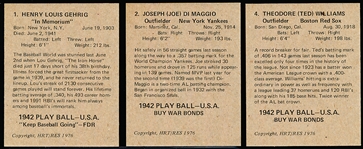 1976 Taylor/Schmierer 1942 Play Ball Baseball Complete Set of 36