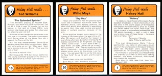 1978 Olde Cards, Inc. “Halsey Hall Recalls” Complete Set of 21