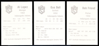 1978 Southside Indianapolis Sertoma Complete Minor League Set of 32 B & W Set