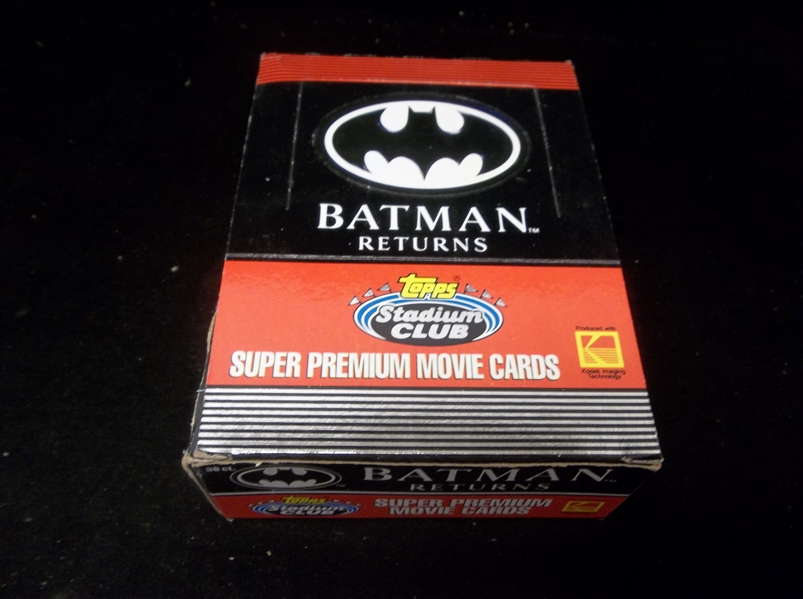 1991 Stadium Club “Batman Returns”- One Unopened Wax Box