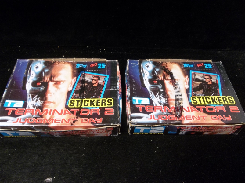 1991 Topps “T2: Terminator 2 Judgement Day”- Two Unopened Sticker Boxes