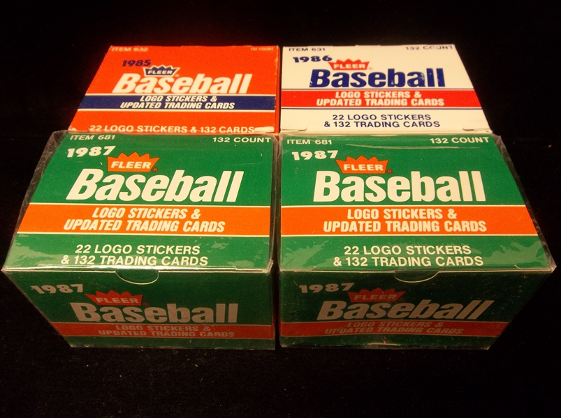 1985-87 Fleer Update Bsbl. Sets- 4 Asst.