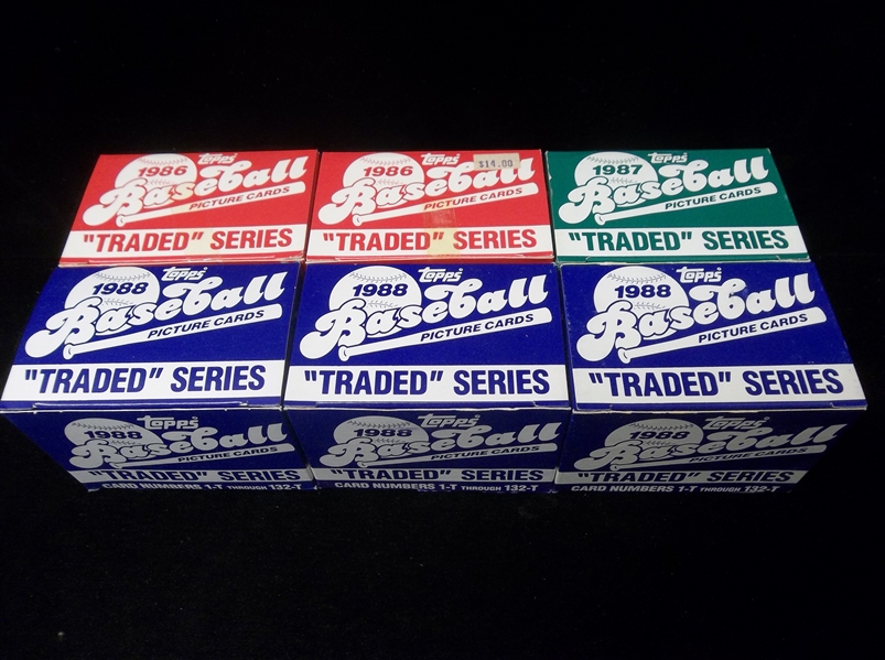 1986-88 Topps Traded Bsbl.- 6 Asst. Sets