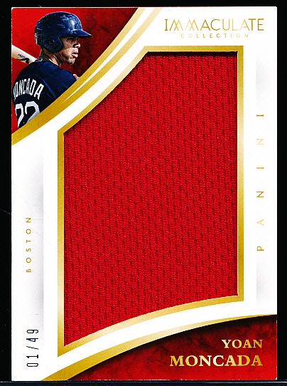 2015 Immaculate Collection Bsbl. “Jumbo Materials” #34 Yoan Moncada- #1/49!