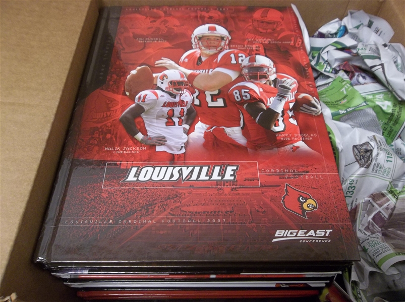 2007-15 University of Louisville College Ftbl. Media Guides- 9 Diff.