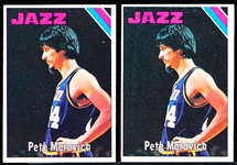 1975-76 Topps Bskbl. #75 Pete Maravich- 2 Cards