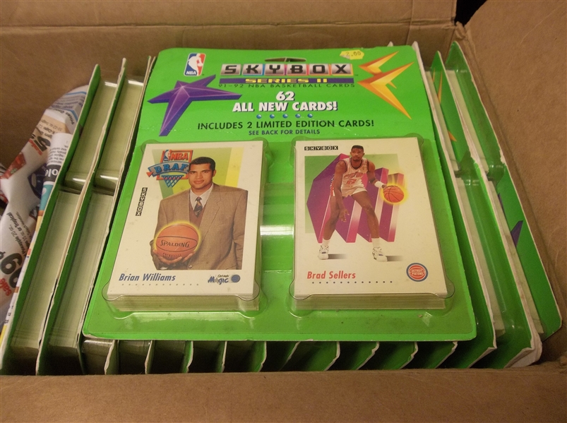 1991-92 SkyBox Bskbl.- 30 Unopened 62 Card Retail Series 2 Blister Packs