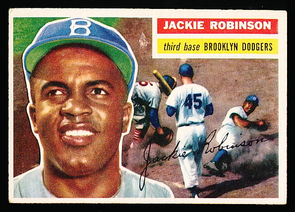 1956 Topps Baseball- #30 Jackie Robinson, Dodgers