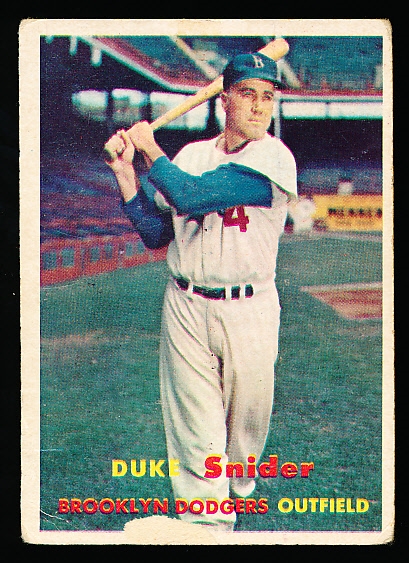 1957 Topps Baseball- #170 Duke Snider, Dodgers