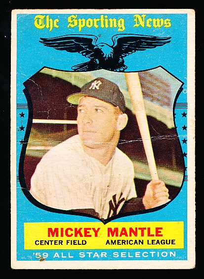 1959 Topps Baseball- #564 Mickey Mantle All Star- Hi#