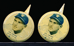 1938 Our National Game Pins- Joe Cronin, Boston Red Sox- 2 Pins