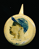 1938 Our National Game Pin- Bob Feller, Indians 