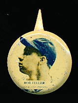 1938 Our National Game Pin- Bob Feller, Indians