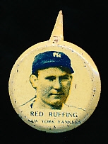 1938 Our National Game Pin- Red Ruffing, Yankees