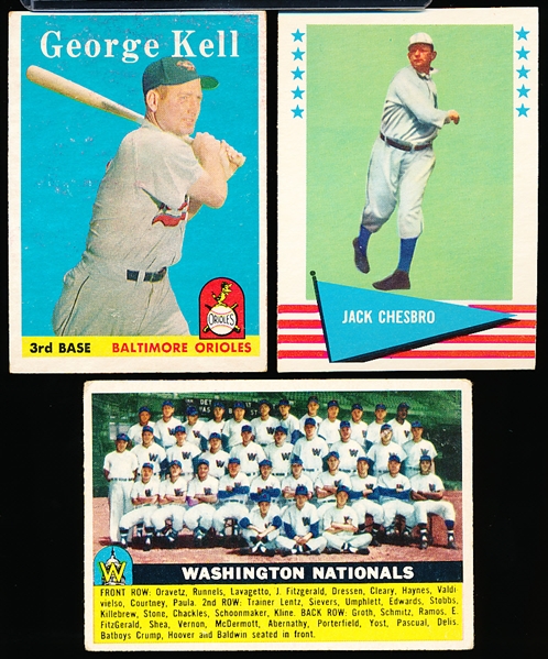 Five Vintage Baseball Cards