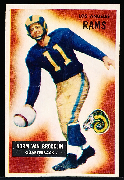1955 Bowman Fb- #32 Van Brocklin, Rams
