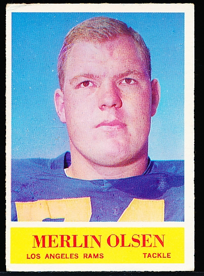 1964 Philly Fb- #91 Merlin Olsen RC, Rams