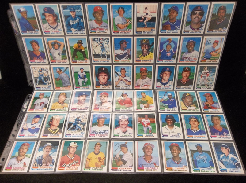 1982 Topps Traded Baseball Complete Set of 132 in Pages with Cal Ripken Jr. XRC! No Box