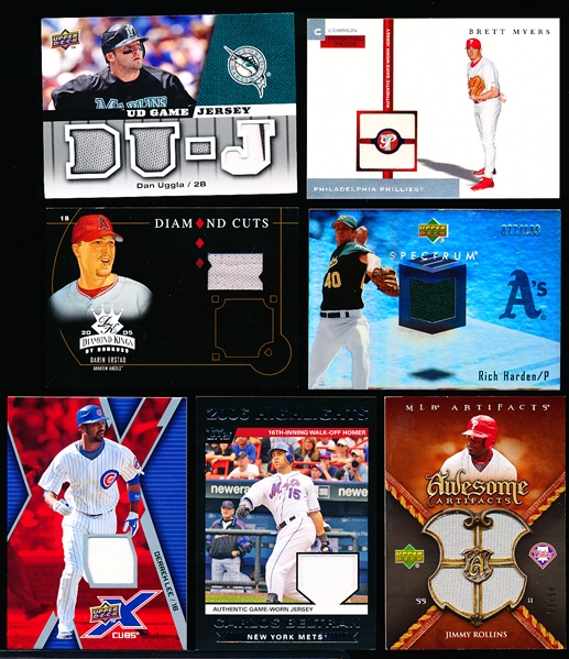 11 Diff. Game-Worn/ Player Worn Baseball Jersey Inserts