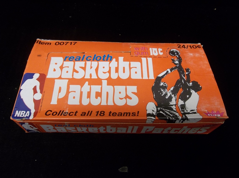 1974-75 Fleer Real Cloth Basketball Patches- 23 Packs in original orange display box