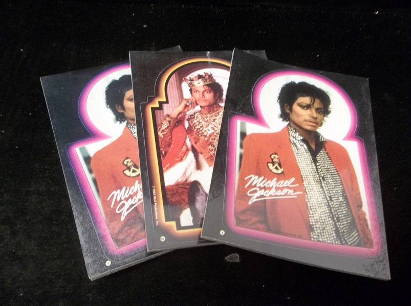 1984 Topps “Michael Jackson Giant Sticker Cards” Complete Sets of 13- 3 Sets
