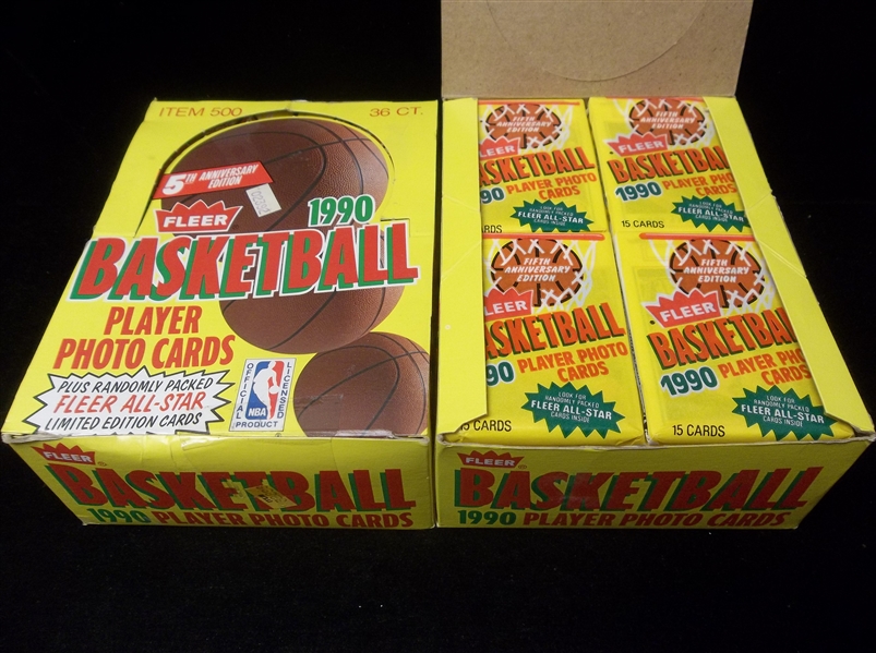 1990-91 Fleer Bskbl.- 2 Unopened Wax Boxes