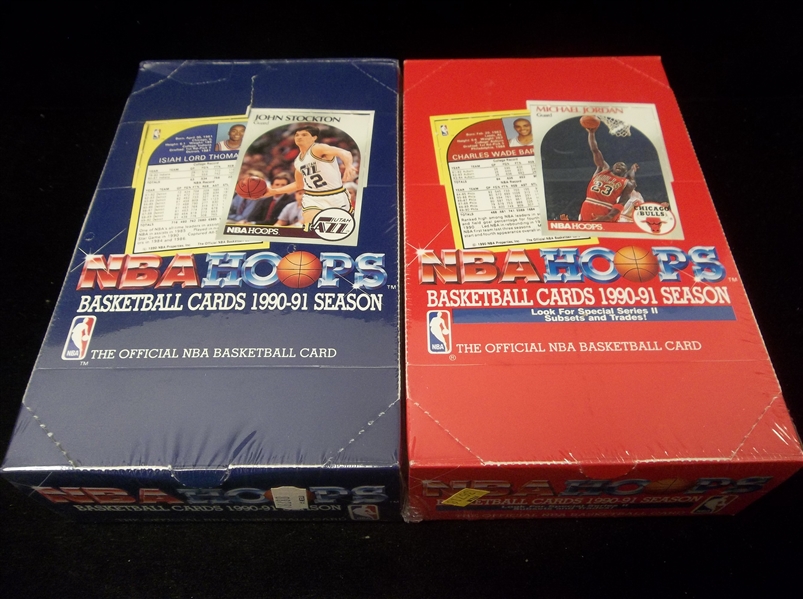 1990-91 Hoops Bskbl.- 1 Unopened Wax Box of Both Series 1 and 2