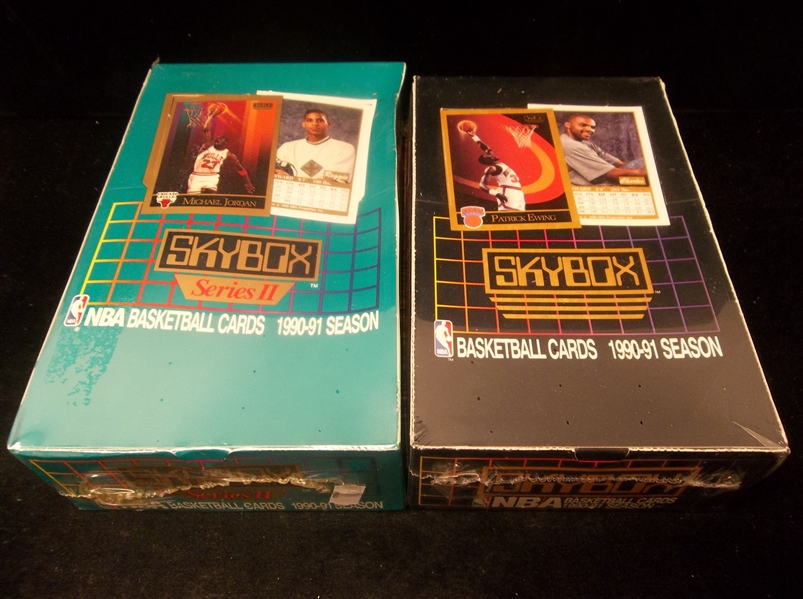1990-91 SkyBox Bskbl.- 1 Unopened Wax Box of Both Series 1 and 2