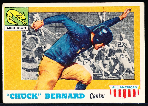 1955 Topps All-American Ftbl. #94 Chuck Bernard SP