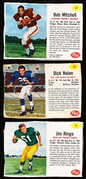 1962 Post Ftbl.- 24 Diff. Cards