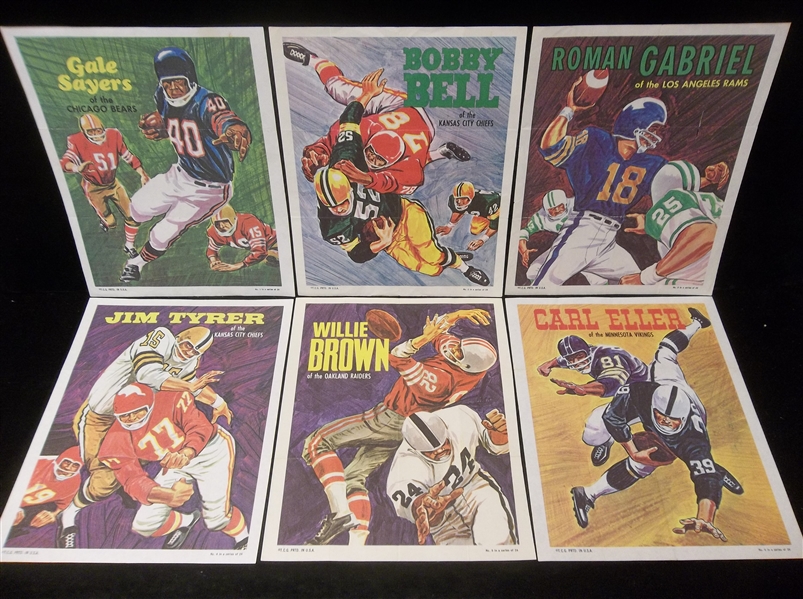1970 Topps Ftbl. “Posters”- 1 Complete Set of 24
