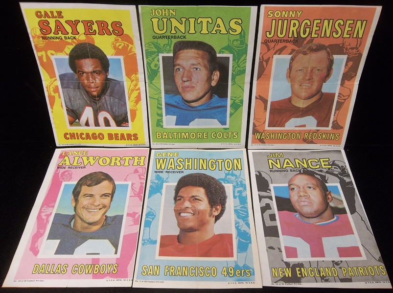 1971 Topps Ftbl. “Posters”- 15 Diff.