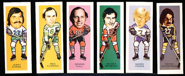 1973 Sugar Daddy Hockey- 6 Diff. Cards