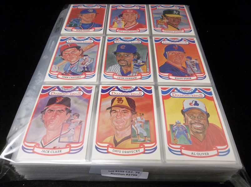 1984 Donruss Bsbl.- 1 Complete Set of 658 Cards in Pages