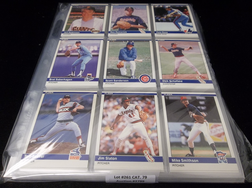 1984 Fleer Update Bsbl.- 1 Near Set of 130/132 Cards in Pages